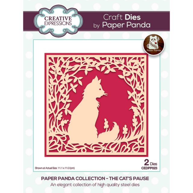 Paper Panda Creative Expressions Craft Dies Paper Panda The Cats Pause | Set of 2
