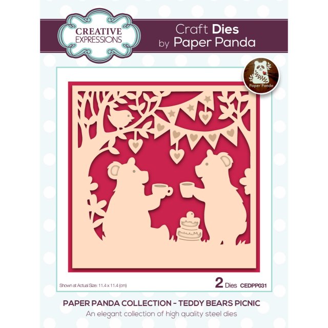 Paper Panda Creative Expressions Craft Dies Paper Panda Teddy Bears Picnic | Set of 2