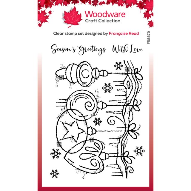 Woodware Woodware Clear Stamps Frosted Baubles | Set of 3