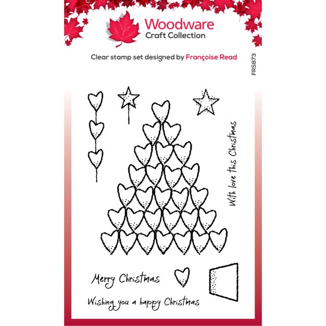 Woodware Woodware Clear Stamps Heart Tree | Set of 9