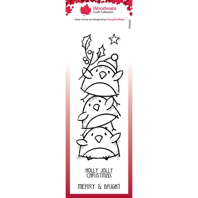 Woodware Woodware Clear Stamps Robin Stack | Set of 4