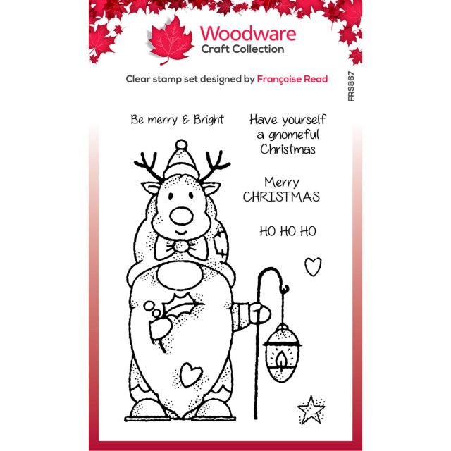 Woodware Woodware Clear Stamps Reindeer Gnome | Set of 7