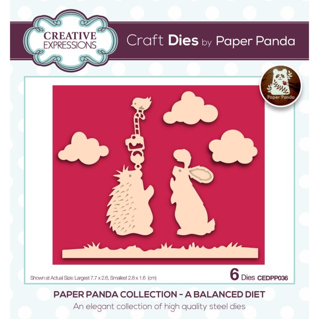 Paper Panda Creative Expressions Craft Dies Paper Panda A Balanced Diet | Set of 6
