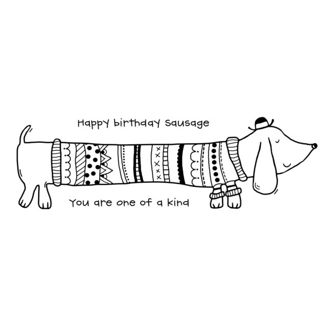 Woodware Woodware Clear Stamps Sausage Dog | Set of 3