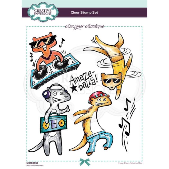 Designer Boutique Creative Expressions Designer Boutique Collection Clear Stamp Musical Meerkats | Set of 6