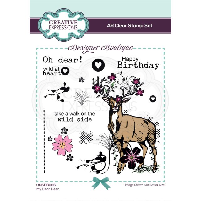 Designer Boutique Creative Expressions Designer Boutique Collection Clear Stamp My Dear Deer | Set of 13