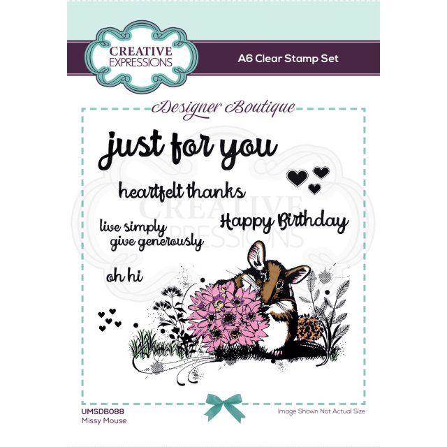 Designer Boutique Creative Expressions Designer Boutique Collection Clear Stamp Missy Mouse | Set of 8