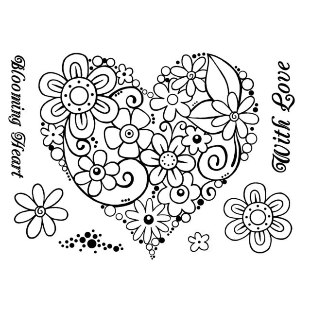 Woodware Woodware Clear Stamps Curly Love | Set of 7
