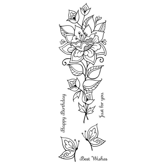 Woodware Woodware Clear Stamps Persian Flower | Set of 6
