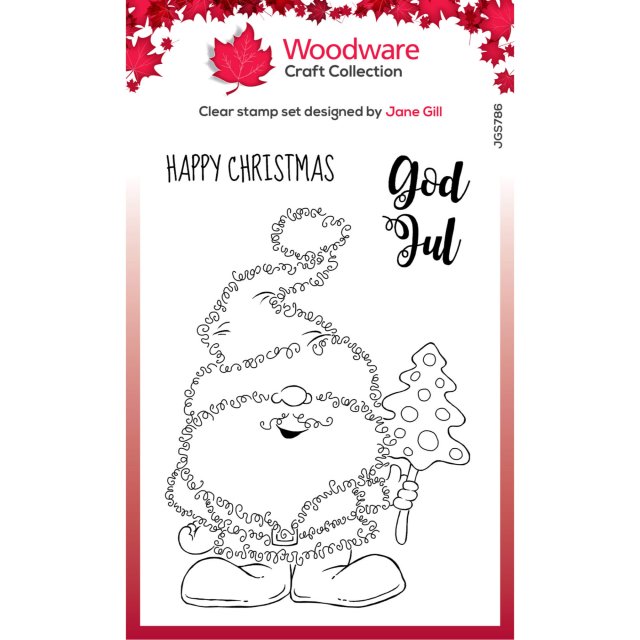 Woodware Woodware Clear Stamps Festive Fuzzies Mr Tomte | Set of 3