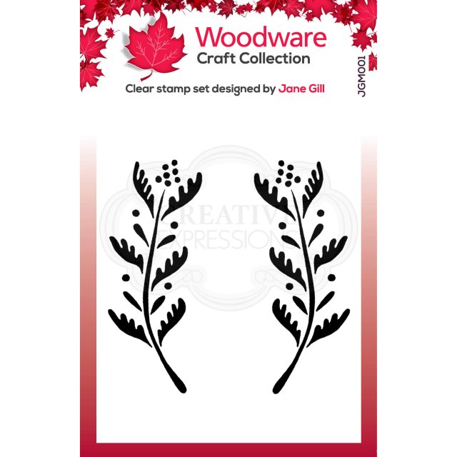 Woodware Woodware Clear Stamps Ellie Leaf | Set of 2