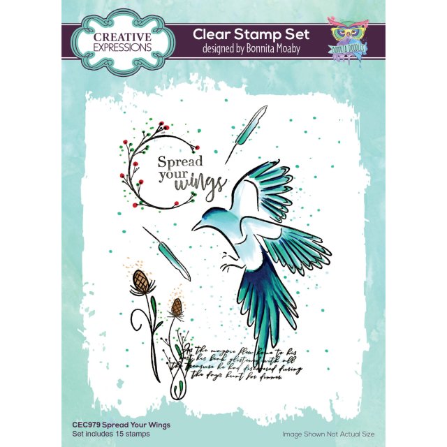 Bonnita Moaby Creative Expressions Bonnita Moaby Clear Stamp Set Spread Your Wings | Set of 15