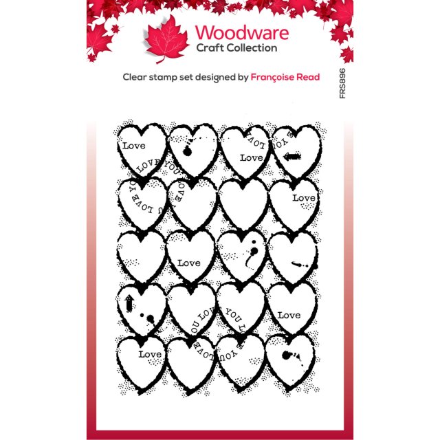 Woodware Woodware Clear Stamps Heart Background