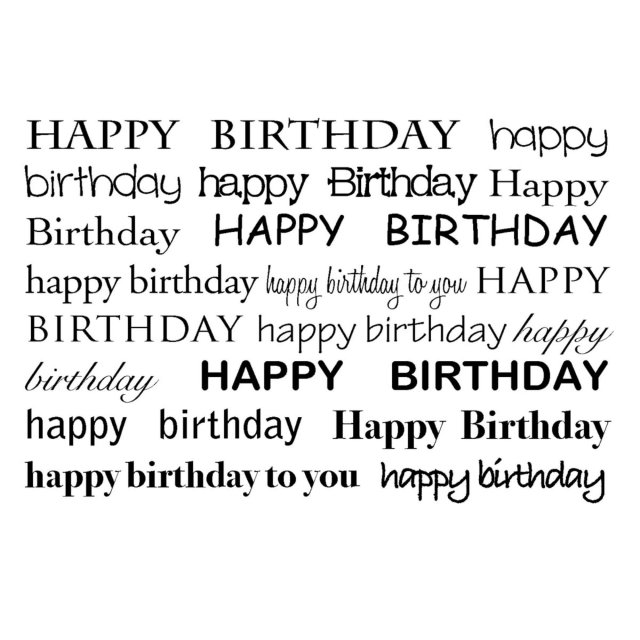 Woodware Woodware Clear Stamps Minis Birthday Textbox