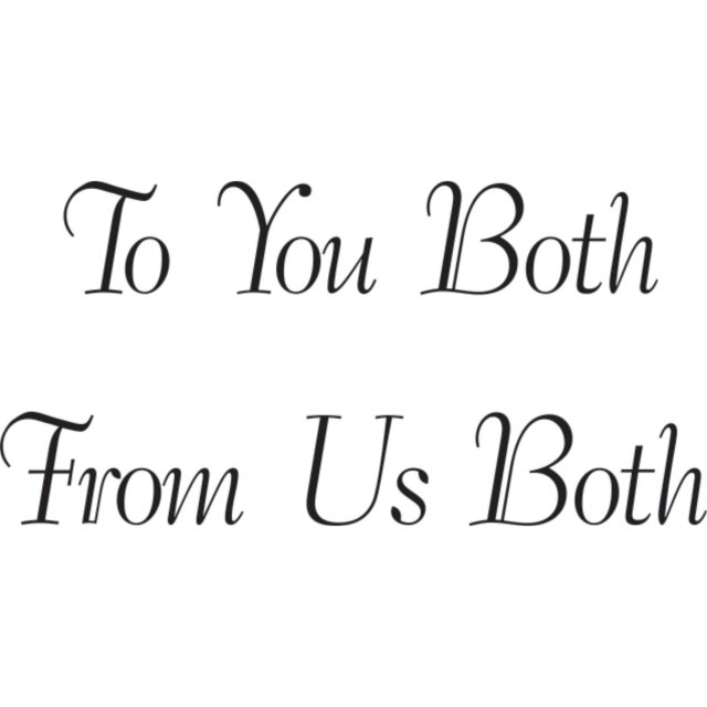 Woodware Woodware Clear Stamps Just Words To You Both From Us Both | Set of 2