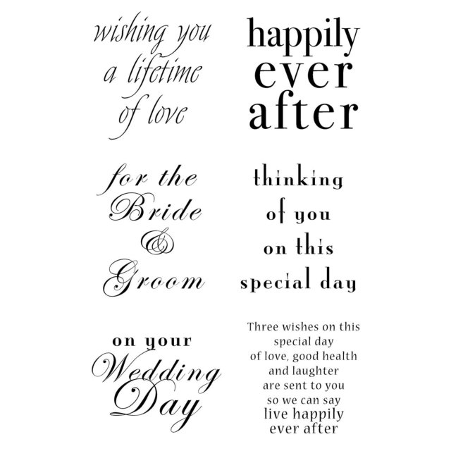 Woodware Woodware Clear Stamps Wedding Words | Set of 6