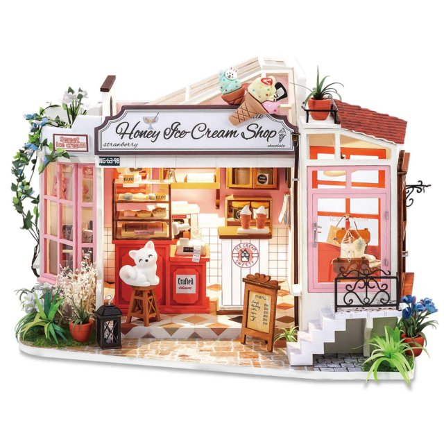 Hands Craft Hands Craft DIY Miniature House Honey Ice-cream Shop
