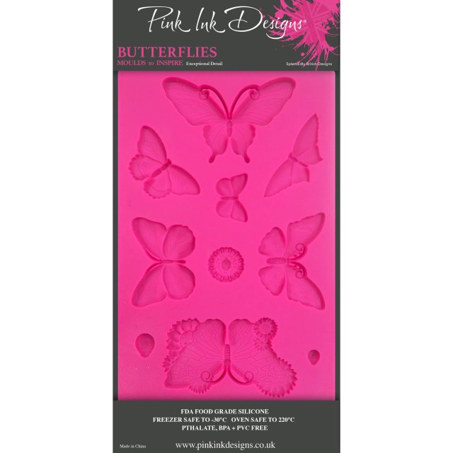 Pink Ink Designs Pink Ink Silicone Mould Butterflies | 5 x 8 inch