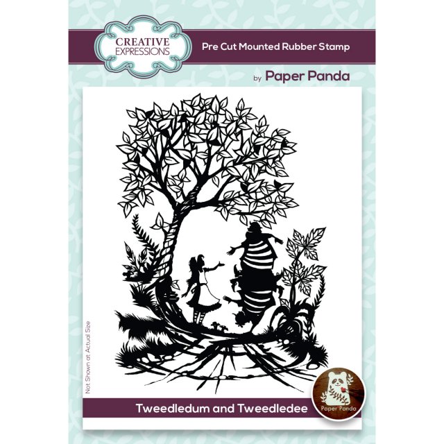 Paper Panda Creative Expressions Paper Panda Rubber Stamp Tweedledum and Tweedledee