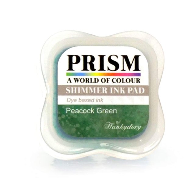 Prism Hunkydory Shimmer Prism Ink Pads Peacock Green
