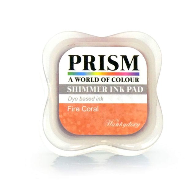 Prism Hunkydory Shimmer Prism Ink Pads Fire Coral