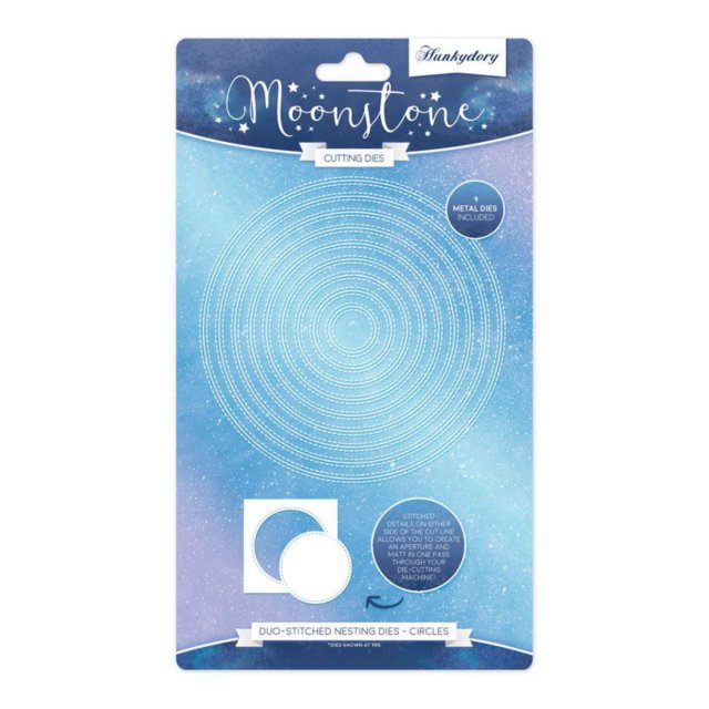 Moonstone Dies Hunkydory Moonstone Duo-Stitched Nesting Dies Circles | Set of 9