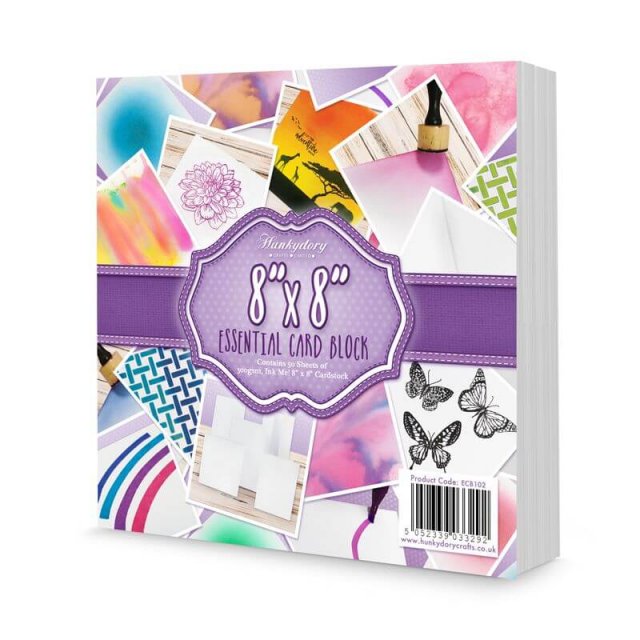 Hunkydory Hunkydory 8 x 8 inch Ink Me! Essential Card Block | 50 sheets