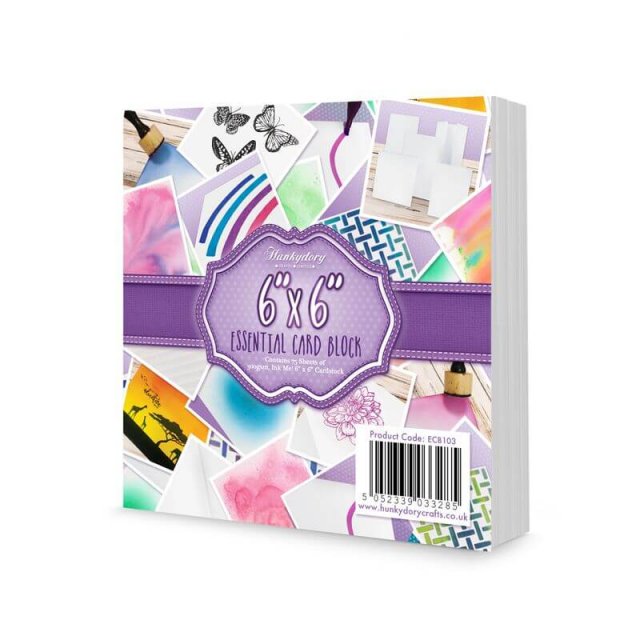 Hunkydory Hunkydory 6 x 6 inch Ink Me! Essential Card Block | 75 sheets