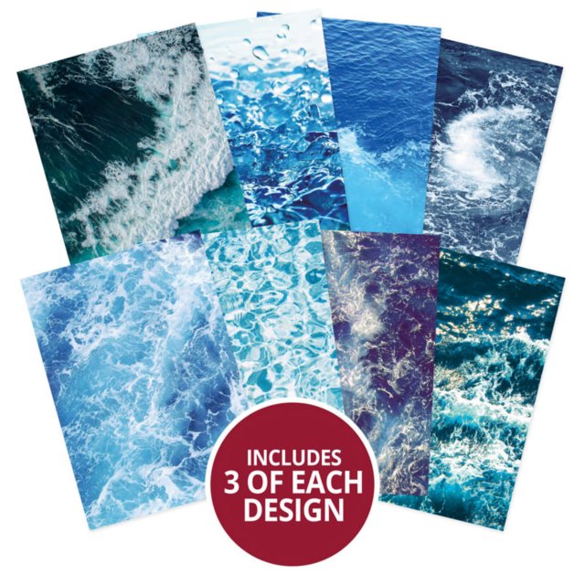 Adorable Scorable Hunkydory A4 Adorable Scorable Pattern Packs Ocean Waves | 24 sheets