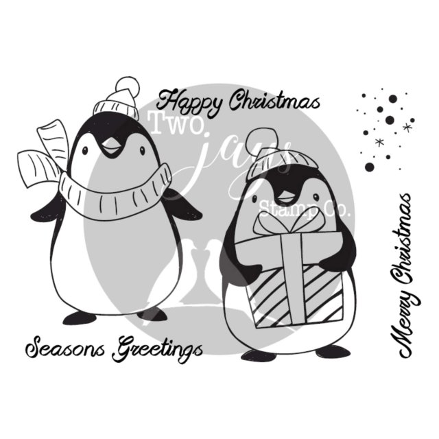 Two Jays Stamps Two Jays Clear Stamp Large Penguins | Set of 6