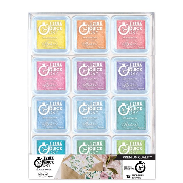 Izink Aladine Izink Quick Dry Pigment Set Pastel | Set of 12