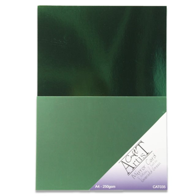 Craft Artist Craft Artist A4 Mirror Card Emerald Green | 10 sheets