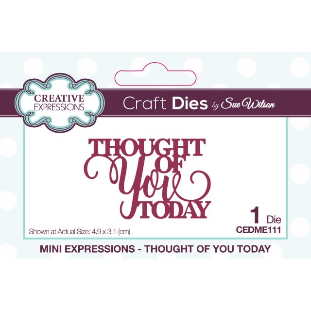 Sue Wilson Sue Wilson Craft Dies Mini Expressions Collection Thought of You Today