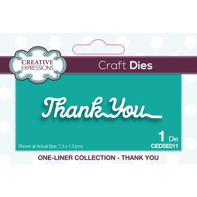 Creative Expressions Creative Expressions Craft Dies One-Liner Collection Thank You