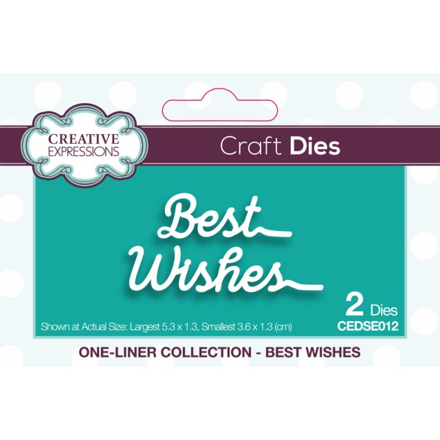 Creative Expressions Creative Expressions Craft Dies One-Liner Collection Best Wishes | Set of 2