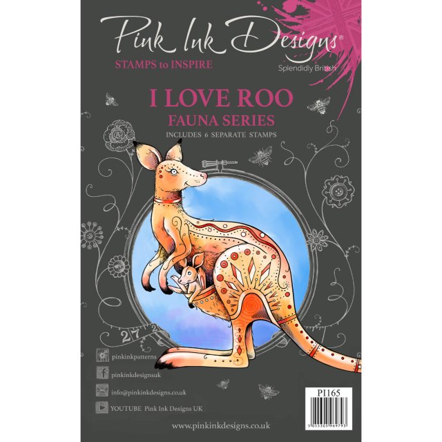 Pink Ink Designs Pink Ink Designs Clear Stamp I Love Roo | Set of 6