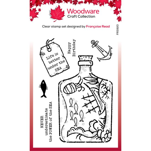 Woodware Woodware Clear Stamps Shipwreck Bottle | Set of 6