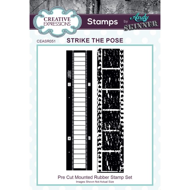 Andy Skinner Creative Expressions Pre Cut Rubber Stamp by Andy Skinner Strike The Pose | Set of 2