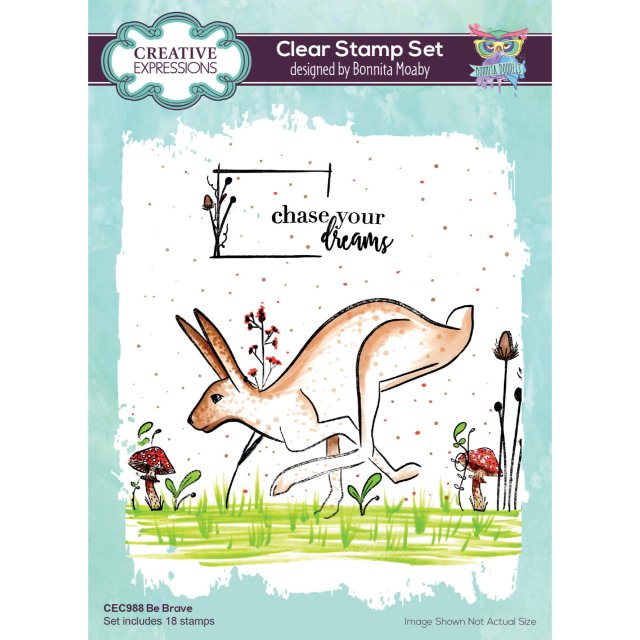 Bonnita Moaby Creative Expressions Bonnita Moaby Clear Stamp Set Be Brave | Set of 18