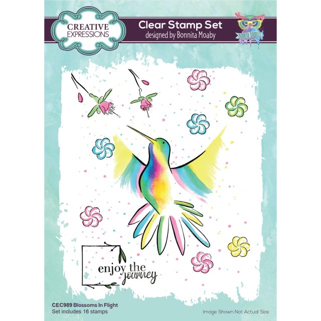 Bonnita Moaby Creative Expressions Bonnita Moaby Clear Stamp Set Blossoms in Flight | Set of 16