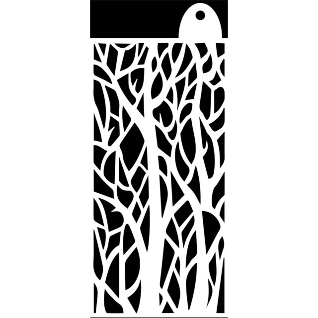 IndigoBlu Stamps IndigoBlu Stencil Squiggly Tree | 6 x 3 inch