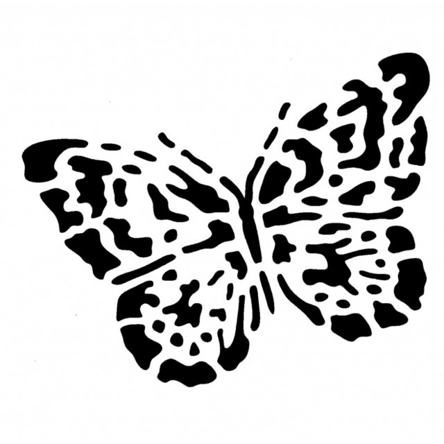 IndigoBlu Stamps IndigoBlu Stencil Grunge Butterfly | 6 x 6 inch