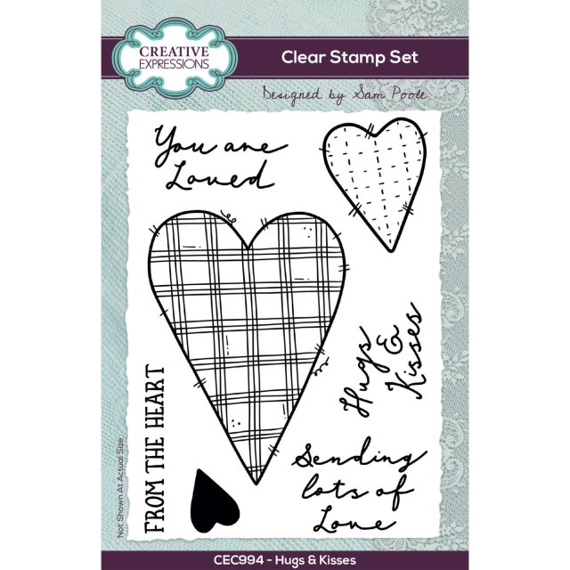 Sam Poole Creative Expressions Sam Poole Clear Stamp Set Hugs & Kisses | Set of 7