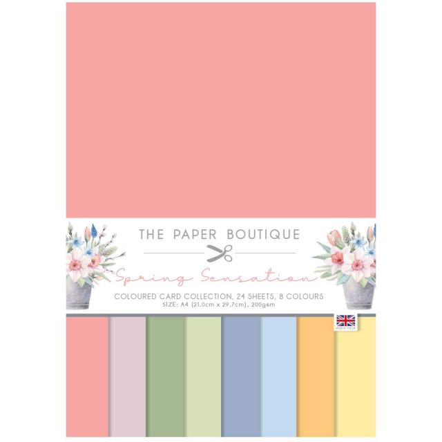 The Paper Boutique The Paper Boutique Spring Sensation A4 Coloured Card Collection | 24 sheets
