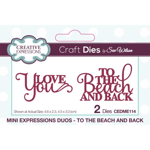 Sue Wilson Sue Wilson Craft Dies Mini Expressions Collection Duos To The Beach And Back | Set of 2