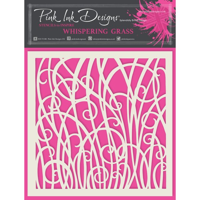 Pink Ink Designs Pink Ink Designs Stencil Whispering Grass | 7 x 7 inch