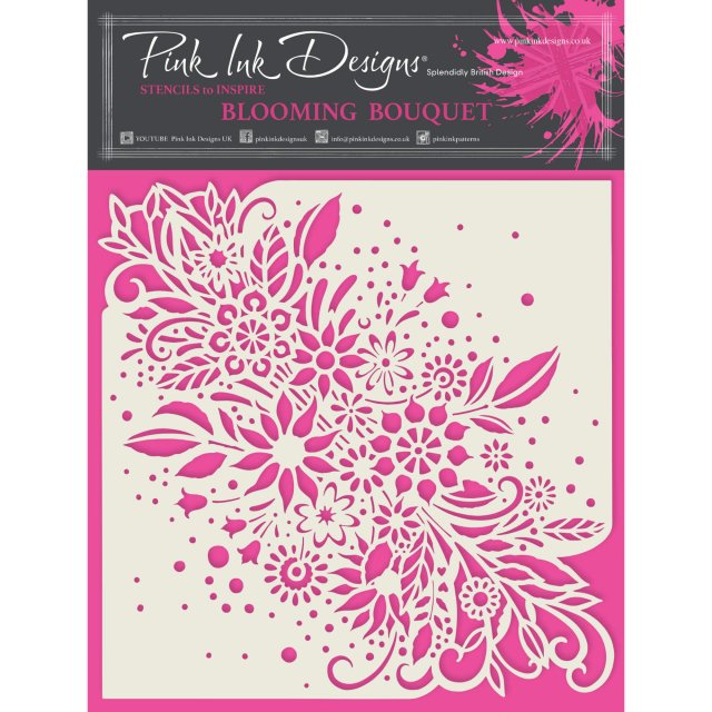 Pink Ink Designs Pink Ink Designs Stencil Blooming Bouquet | 7 x 7 inch