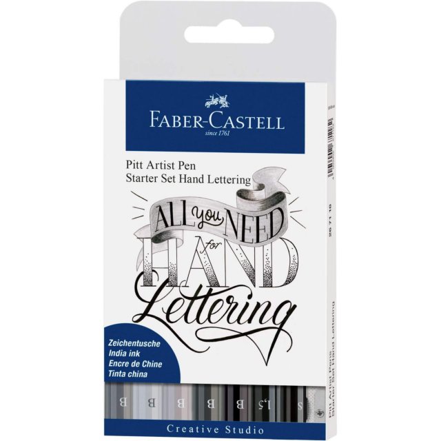 Faber-Castell Faber-Castell Pitt Artist Pens Hand Lettering Starter Set | Set of 8