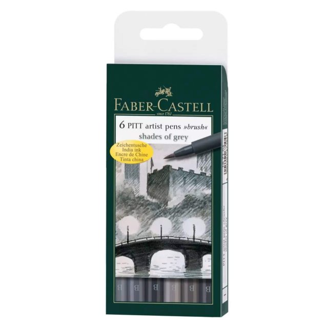 Faber-Castell Faber-Castell Pitt Artist Brush Pens Shades of Grey | Set of 6