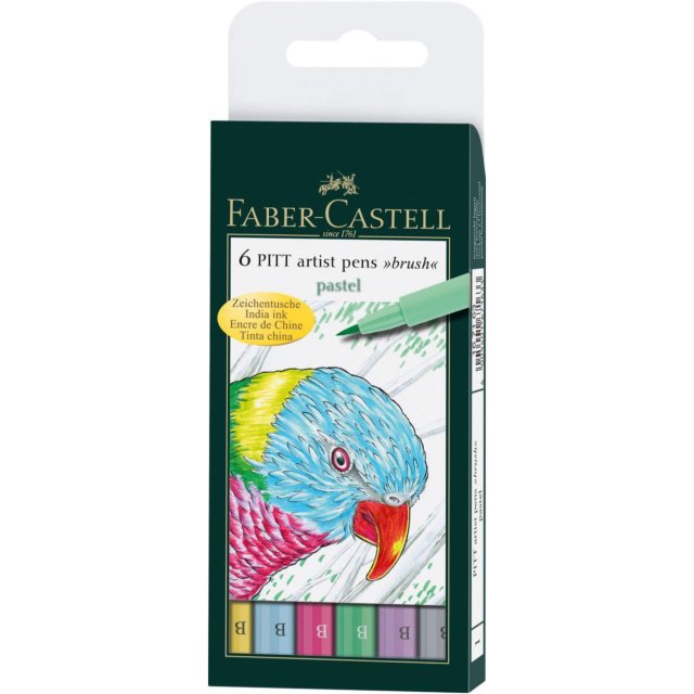 Faber-Castell Faber-Castell Pitt Artist Brush Pens Pastel | Set of 6